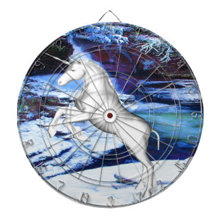 Unicorn in the Snow Dartboard