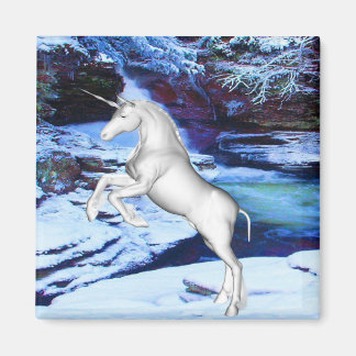 Unicorn in the Snow Magnet