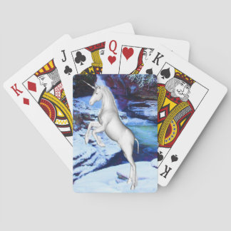 Unicorn in the Snow Poker Cards