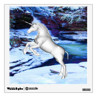 Unicorn in the Snow Wall Sticker