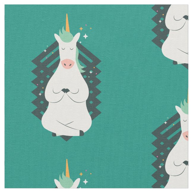 Unicorn in Yoga Pose Fabric