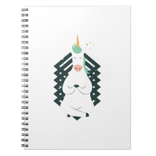 Unicorn in Yoga Pose Notebook