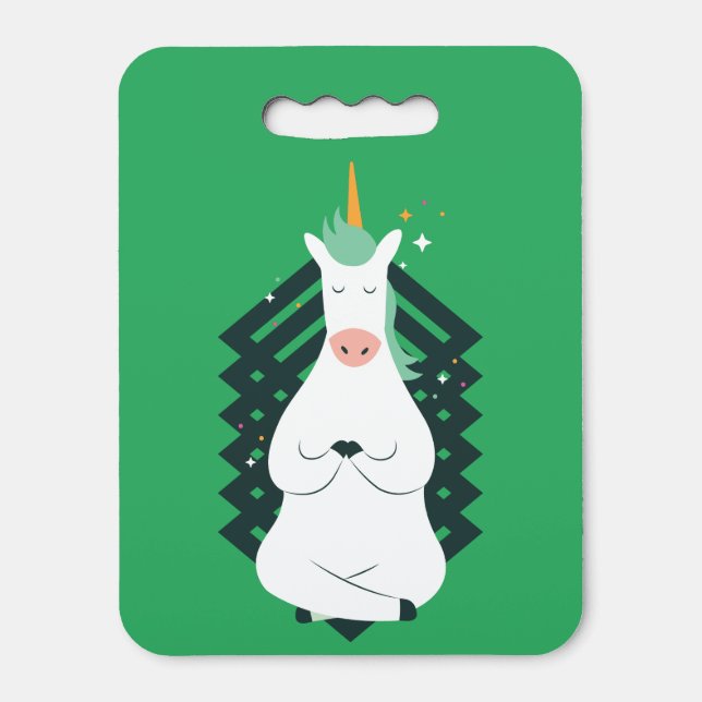 Unicorn in Yoga Pose Seat Cushion (Front Vertical)