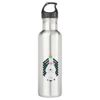 Unicorn in Yoga Pose Stainless Steel Water Bottle