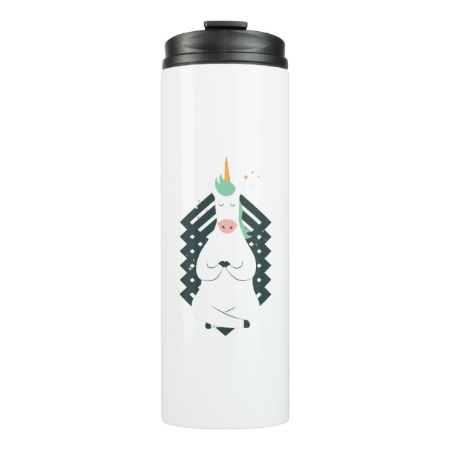 Unicorn in Yoga Pose Thermal Tumbler