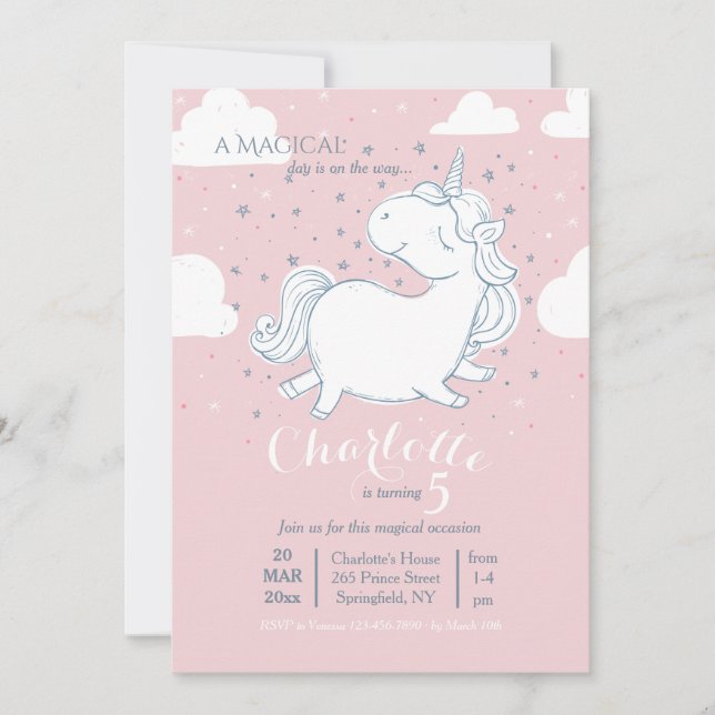 Unicorn Invitation (Front)