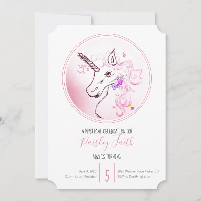 UNICORN INVITATION (Front)