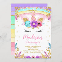 Unicorn Invite, Unicorn Invites, Unicorn Birthday Invitation