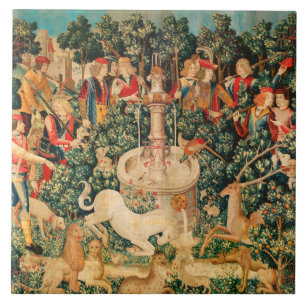 UNICORN IS FOUND / Fountain and Other Animals Ceramic Tile