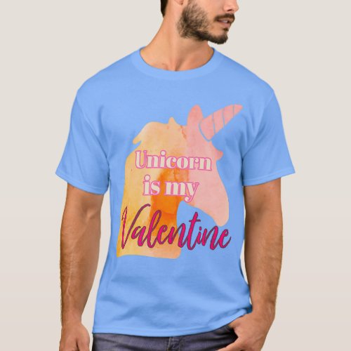 unicorn is my valentine kids face mask stickers T_Shirt