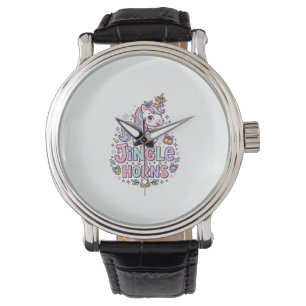 Unicorn Jingle Horns Charming Apparel Graphic_1 Watch