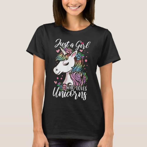 Unicorn Just a Girl Who Loves Unicorns 141 T_Shirt