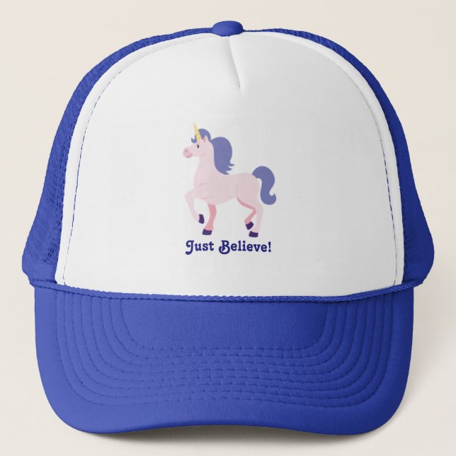 Unicorn Just Believe Trucker Hat (Front)