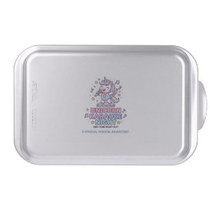 Unicorn Karaoke Night Bold Typography Product Grap Cake Pan