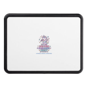 Unicorn Karaoke Night Bold Typography Product Grap Hitch Cover