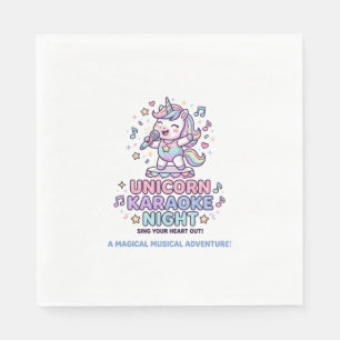 Unicorn Karaoke Night Bold Typography Product Grap Napkins