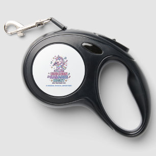 Unicorn Karaoke Night Bold Typography Product Grap Retractable Pet Leash