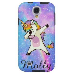 Unicorn Kawaii Cute Rainbow Gift Custom Text Galaxy S4 Case