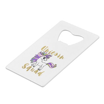 Unicorn kawaii, Unicorn Squad, Colorful Pony Credit Card Bottle Opener