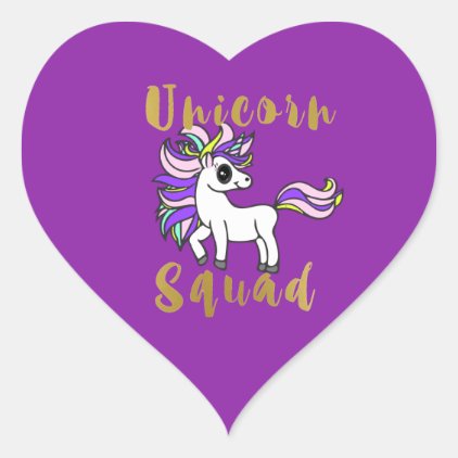 unicorn kawaii, Unicorn Squad, Colorful Pony Heart Sticker