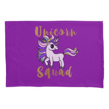 Unicorn kawaii, Unicorn Squad, Colorful Pony, Pillow Case