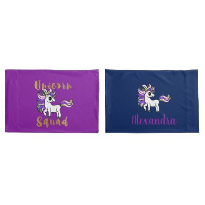 Unicorn kawaii, Unicorn Squad, Colorful Pony Pillow Case