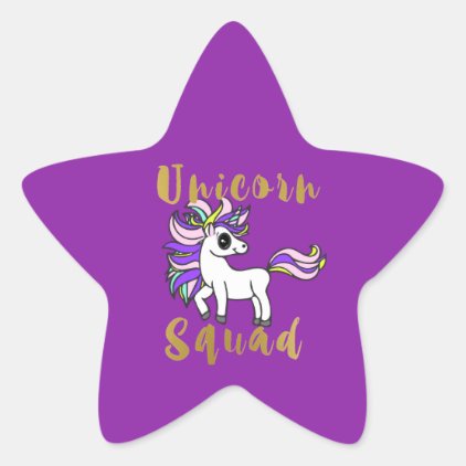 unicorn kawaii, Unicorn Squad, Colorful Pony Star Sticker