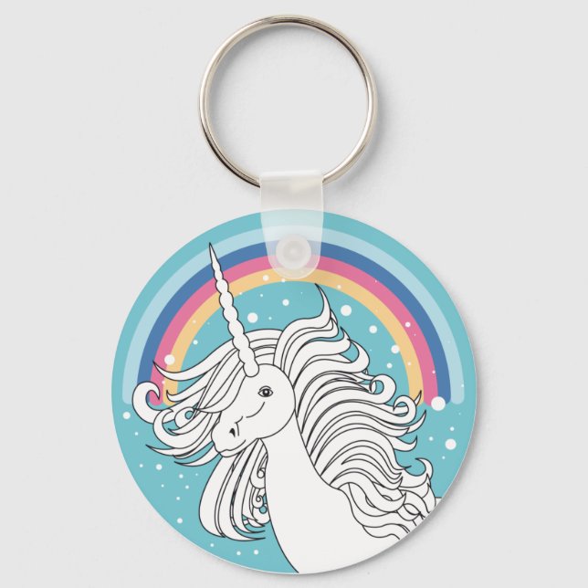 UNICORN KEYCHAIN BLUE (Front)