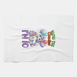 Unicorn Kids 10th Birthday Party Boy 10 Year Old B Kitchen Towel