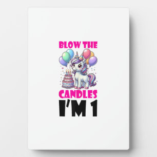 Unicorn Kids 1st Birthday Party Boy 1 Year Old Bda Plaque
