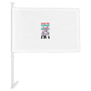 Unicorn Kids 4th Birthday Party Boy 4 Year Old Bda Car Flag