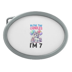 Unicorn Kids 7th Birthday Party Boy 7 Year Old Bda Belt Buckle