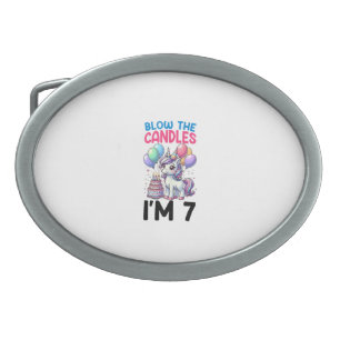 Unicorn Kids 7th Birthday Party Boy 7 Year Old Bda Belt Buckle