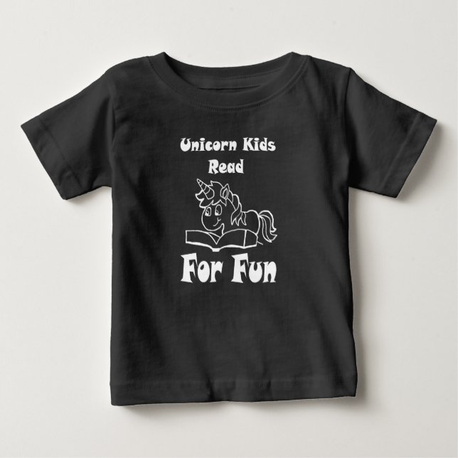 Unicorn Kids Read For Fun White Logo Tee (Front)
