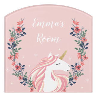 Unicorn Kids Room Door Sign