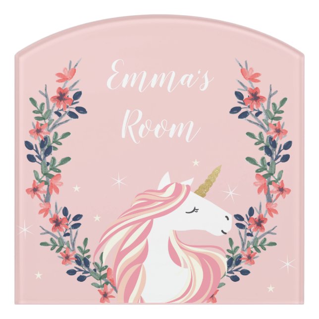 Unicorn Kids Room Door Sign (Contour Front)