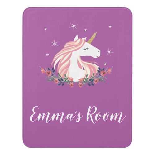 Unicorn Kids Room Door Sign