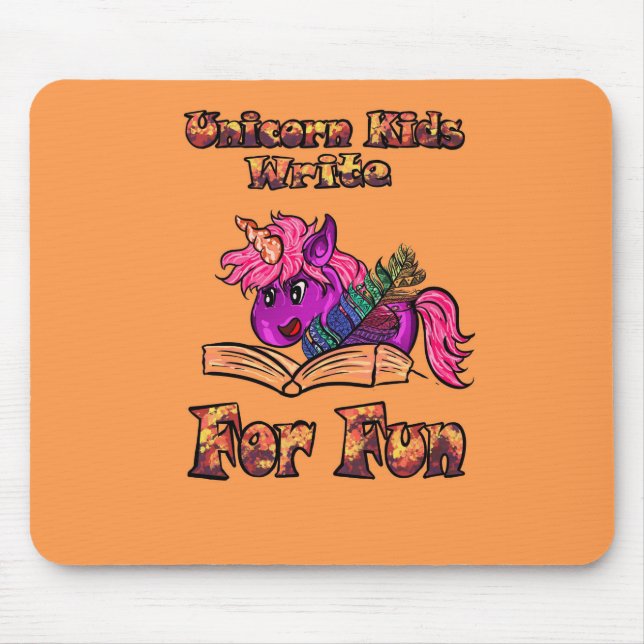 Unicorn Kids Write For Fun Mouse Pad (Front)