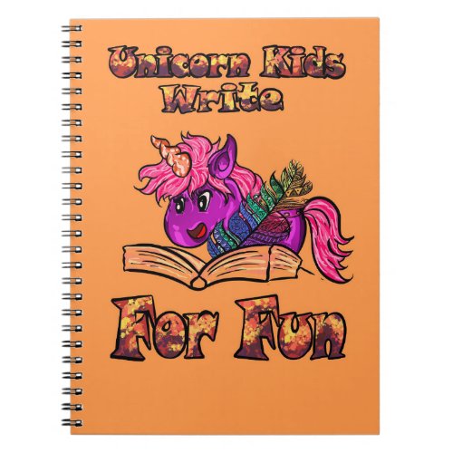 Unicorn Kids Write For Fun Notebook