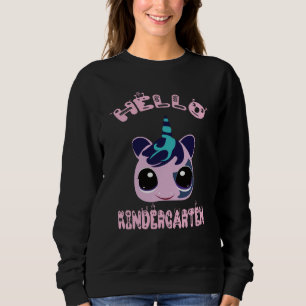 Unicorn Kindergarten Cute 1st Day School Boys Girl Sweatshirt