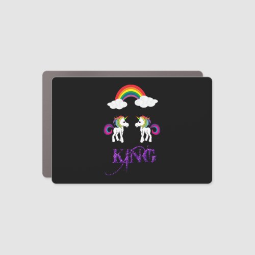 Unicorn King Car Magnet