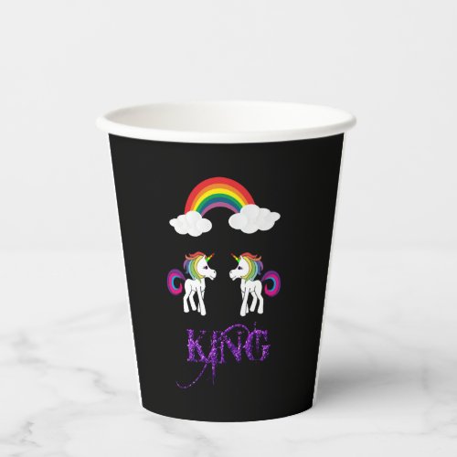 Unicorn King Paper Cups