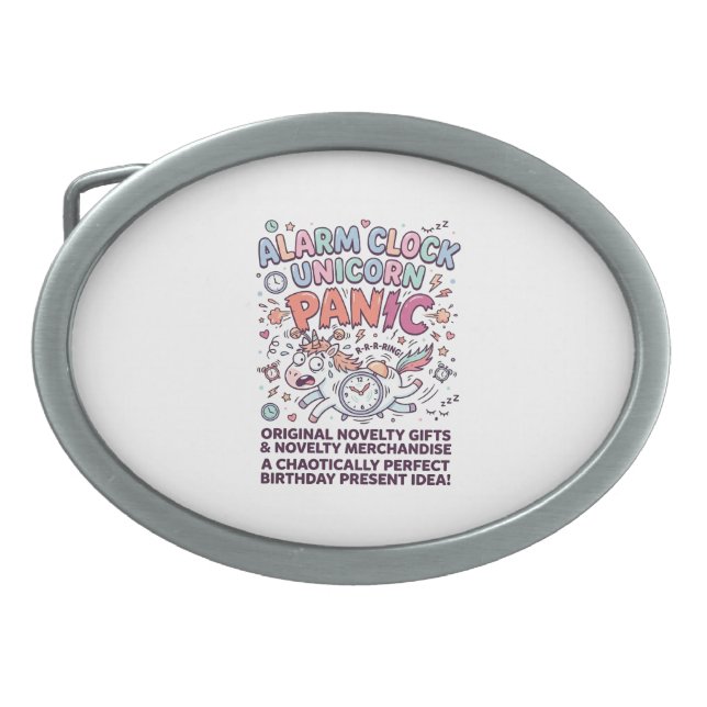 Unicorn Kingdom Guard Adorable Vector Design_1 Belt Buckle (Front)
