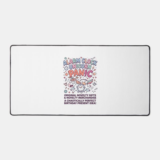 Unicorn Kingdom Guard Adorable Vector Design_1 Desk Mat (Front)