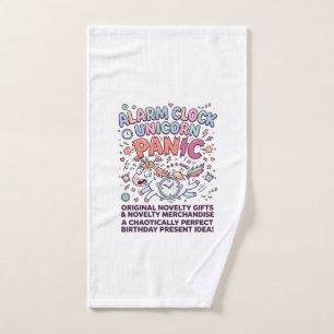 Unicorn Kingdom Guard Adorable Vector Design_1 Hand Towel