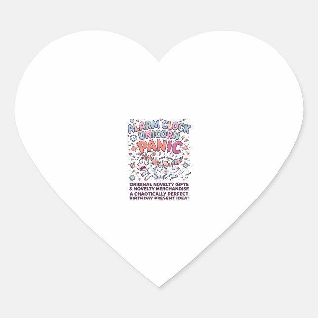 Unicorn Kingdom Guard Adorable Vector Design_1 Heart Sticker (Front)