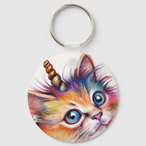 Unicorn Kitten Keychain