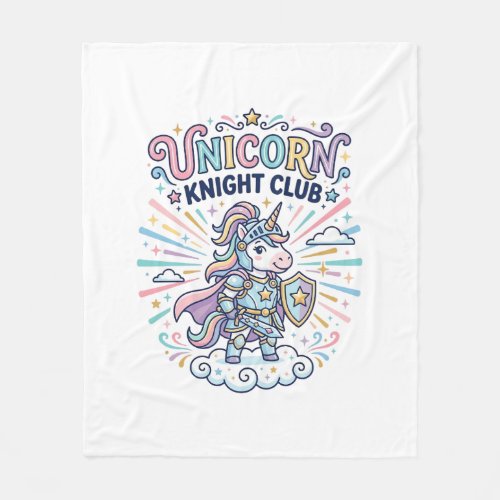 Unicorn Knight Club Print Ready Apparel Graphic_1 Fleece Blanket