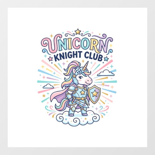 Unicorn Knight Club Print Ready Apparel Graphic_1 Floor Decals
