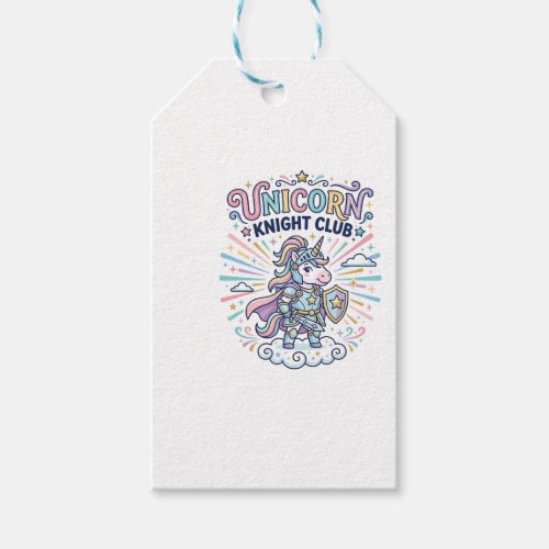 Unicorn Knight Club Print Ready Apparel Graphic_1 Gift Tags